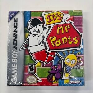 New Sealed It’s Mr Pants Game Boy Advance GBA Rare Puzzle Game THQ Nintendo